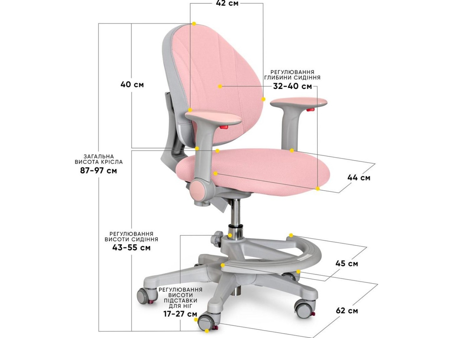Крісло дитяче Evo-kids Mio KP (Y-407 KP) — фото 3